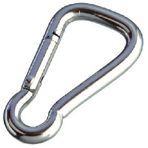 特長:●スプリングフックです。荷重をかけた際長辺に荷重がかかるため、フックに負担がかかりにくい構造になっています。 用途:●チェーン・ワイヤ・ロープ等の連結金具として、また端末の金具のジョイントに。 仕様:●D(mm)：5●L(mm)：50...