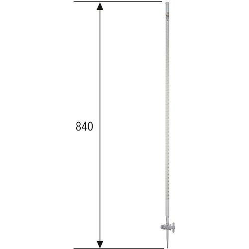 SIBATA　ビュレット　スーパーグレード　PTFEコック付　50mL　1本 (02131050)