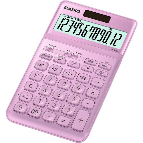 カシオ　スタイリッシュ電卓（ジャストタイプ12桁）　1台 (JFS200PKN)