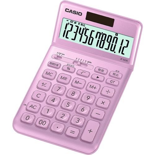 カシオ　スタイリッシュ電卓（ジャストタイプ12桁）　1台 (JFS200PKN)