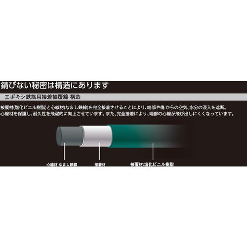【期間限定!対象商品P2〜20倍】 TRUSCO　錆びに強いU字被覆結束線　緑色　350mm　...