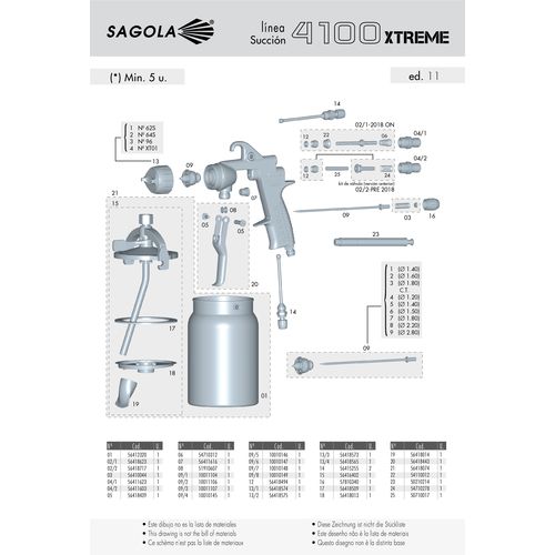 【期間限定!対象商品P2〜20倍】 SAGOLA　【売切商品】　スプレーガン用　パッキングナット　56411616　1個 (56411616)