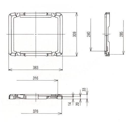 【期間限定!対象商品P2〜20倍】 YAZAKI　ポリテナーPT−9用ロック付き蓋　イエロー...