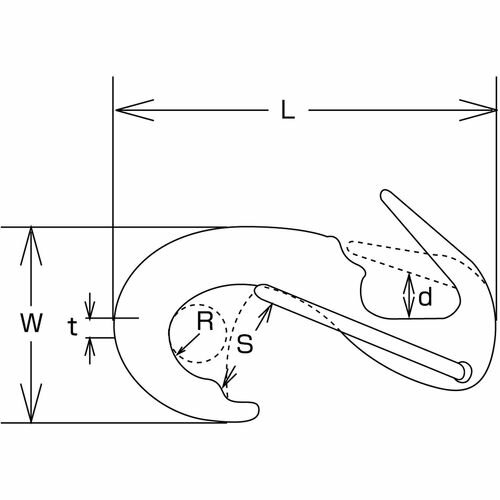 【期間限定!対象商品P2〜20倍】 水本　ステンレス　オープンマガタマフック　長さ4...