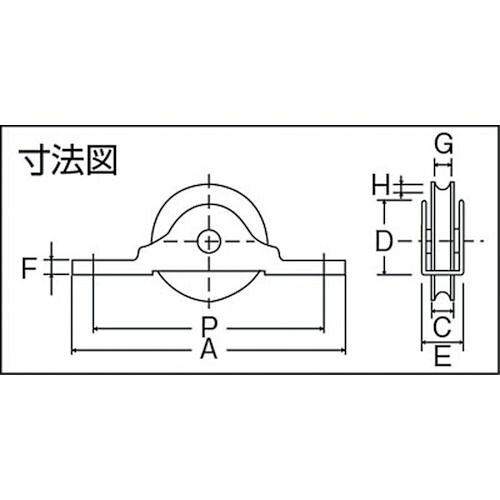 【期間限定!対象商品P2〜20倍】 TRUSCO　ベアリング戸車（木製建具用）　丸型（コ...