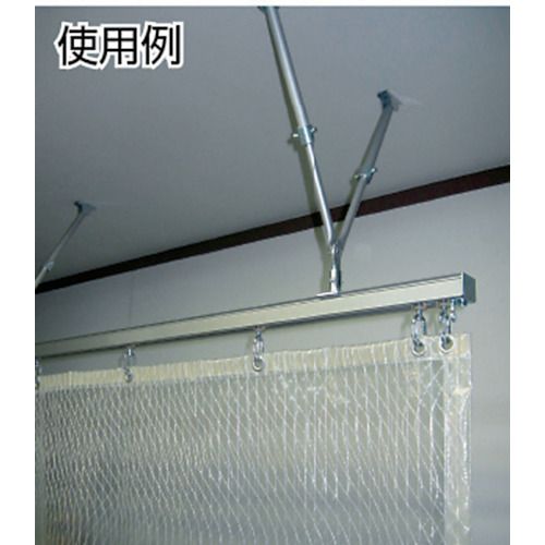【SS限定 38万商品以上10%OFF】 岡田 カーテンレール D40伸縮吊棒700(400〜700mm) 1個 (15Y92) [2]
