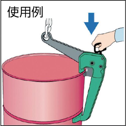 【期間限定!対象商品P2〜20倍】 スーパー　ドラムリフトクランプ（垂直吊）クサビ...