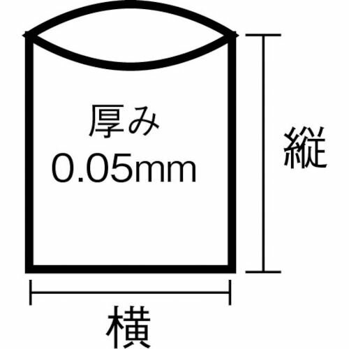 【期間限定!対象商品P2〜20倍】 TRUSCO　まとめ買い　業務用ポリ袋　透明・箱入り　0．05X90L　（100枚入）　1箱 (X0090N) 2