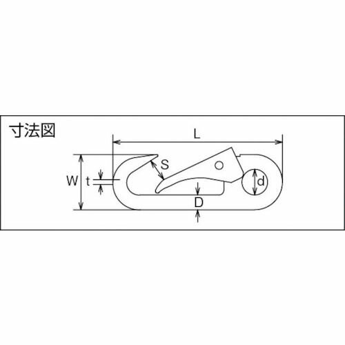 【期間限定!対象商品P2〜20倍】 水本　ステンレス　スナップフックDA型　長さ65mm...