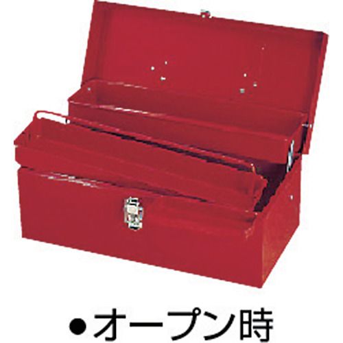 【期間限定!対象商品P2〜20倍】 KTC　スチール製工具箱　片開きメタルケース　レッ...