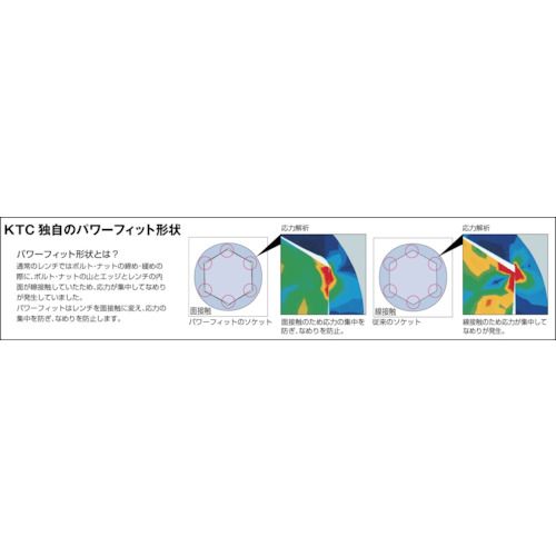 【期間限定!対象商品P2〜20倍】 KTC　9．5sq．ディープソケット（六角）　対辺寸法3／4inch　差込角9．5mm　全長70mm　1個 (B3L34)