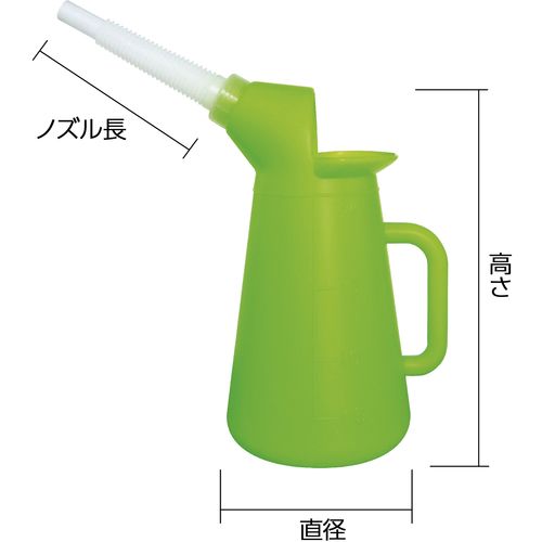 福祉用具のバリューケアの【期間限定!対象商品P2〜20倍】 TRUSCO　【在庫限りで廃番】カラフルジョッキ　2リットル　緑　1個 (TOJ2GN)｜アングル2