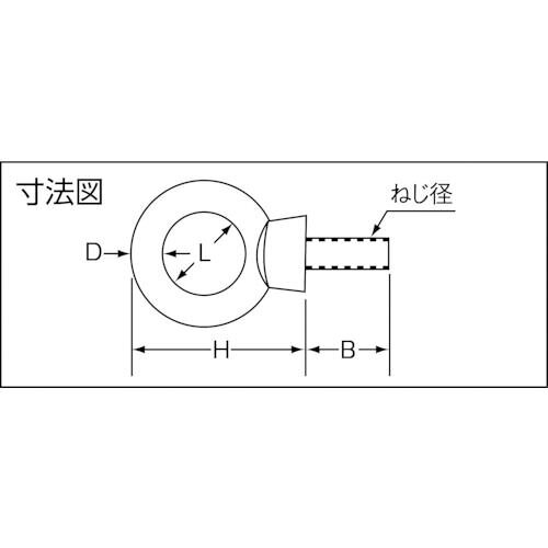 【期間限定!対象商品P2〜20倍】 NANIWA　アイボルト　M6　1個 (EB1000006)