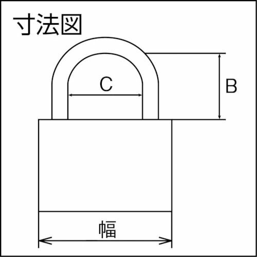 ABUS　真鍮南京錠　84MB−50　同番　1個 (84MB50KA)