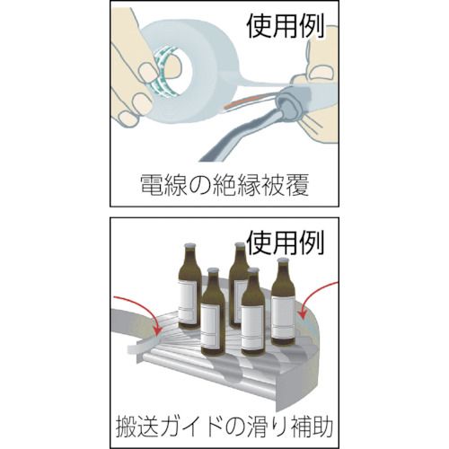 福祉用具のバリューケアのchukoh　フッ素樹脂フィルム粘着テープ　ASFー110FR　0．08t×50w×10m　1巻 (ASF110FR08X50)｜アングル2