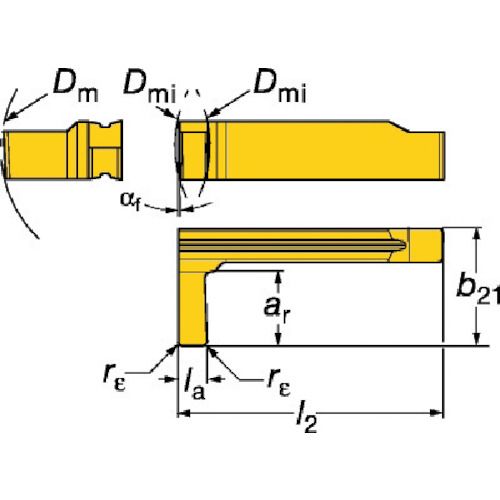 【期間限定!対象商品P2〜20倍】 SANDVIK　コロカット1・2　溝入れ加工用チップ（320）　1115　10個 (RG123H103000002GS) valuecare-10558078 福祉用具のバリューケア サンプル画像2
