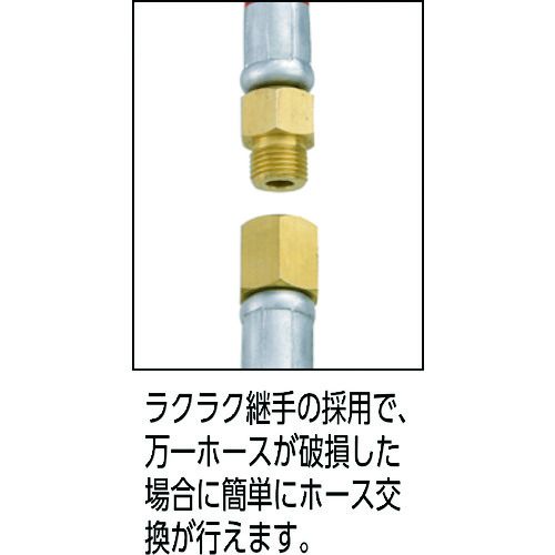 福祉用具のバリューケアの【期間限定!対象商品P2〜20倍】 TRIENS　エアーホースリール　内径8mmX10m　オレンジ　1台 (SHS310AOR)｜アングル3