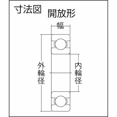 【期間限定!対象商品P2〜20倍】 NTN　深溝玉軸受（止め輪付開放）内輪径70mm　外輪径150mm　幅35mm　1個 (6314NR) 2