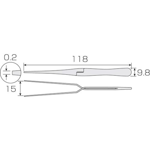 福祉用具のバリューケアの【期間限定!対象商品P2〜20倍】 HOZAN　逆作用ピンセット　1本 (P651)｜アングル3