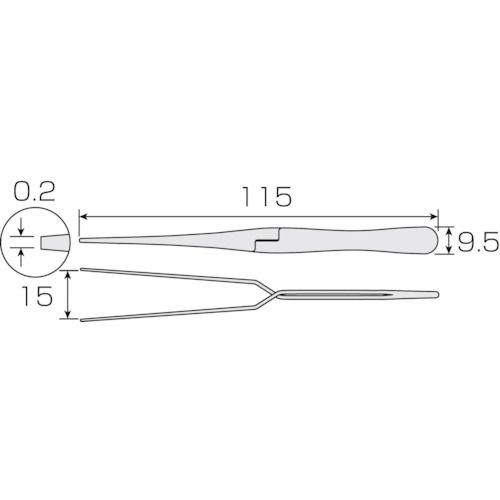 福祉用具のバリューケアの【期間限定!対象商品P2〜20倍】 HOZAN　逆作用ピンセット　1本 (P652)｜アングル3
