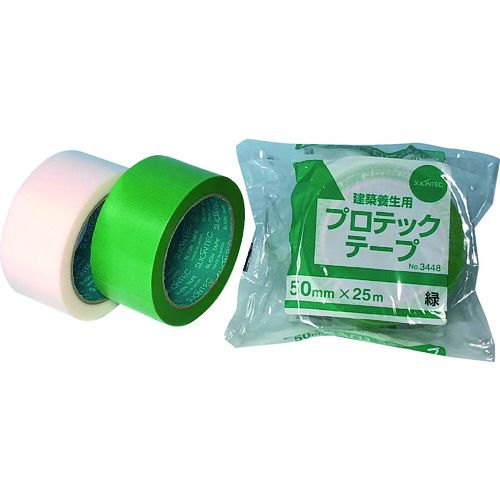 SLIONTEC　プロテックテープ　50mm×25m　グリーン　1巻 (344800GR0050X25)
