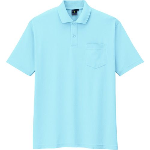 コーコス 【売切商品】制電・防透・消臭半袖ポロシャツ 7サックス S 1枚 (AS2577S)