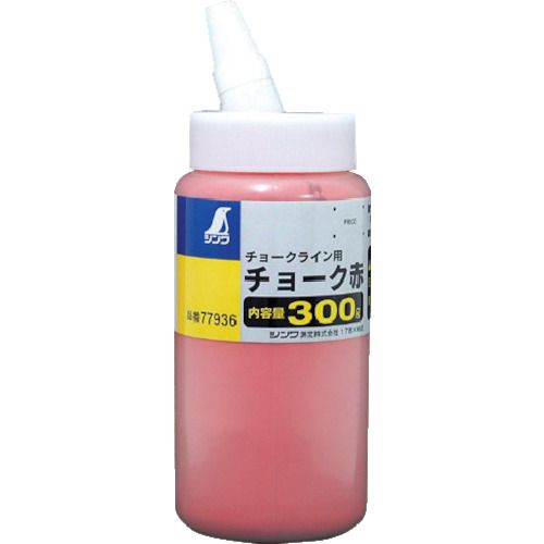 【期間限定!対象商品P2〜20倍】 シンワ　チョーク粉赤　1本 (77936)