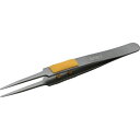 アネックス ラバーグリップ付ステンレスピンセット先丸型120mmフッ素加工 1本 (226)