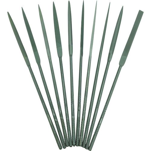 ツボサン　精密ヤスリ　10本組　セット　＃3（＃6より荒い）　1S (ST01053T)