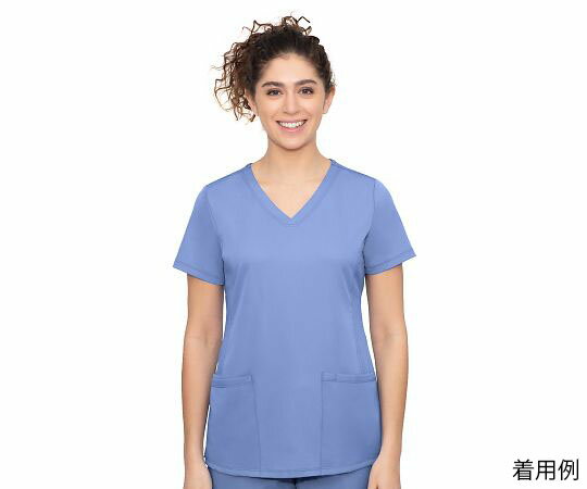 HH WORKS スクラブトップス MONICA LL相当 ライトブルー 2500-L-Ce 1枚