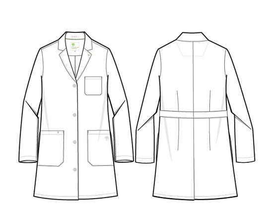 THE WHITE COAT レディス白衣(ミニマリストシリーズ) LL相当 5161-L 1枚