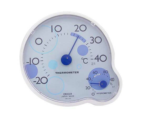 温度計・湿度計 リップル CR-140B 1個