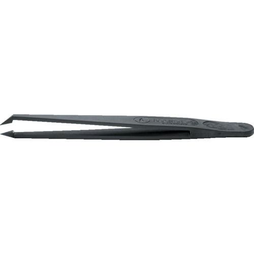 【期間限定!対象商品P2〜20倍】 idealtek　ESDプラスチック製ピンセット　110mm　先曲型　1本 (708CFIT)