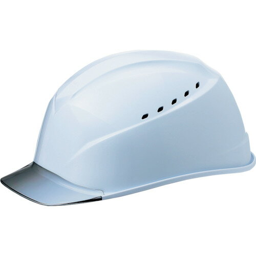 【期間限定!対象商品P2〜20倍】 タニザワ　エアライトS搭載ヘルメット（透明バイザータイプ・溝付・通気孔付）　透明バイザー：グレー／帽体色：白　1個 (1230JZVV2W3J)