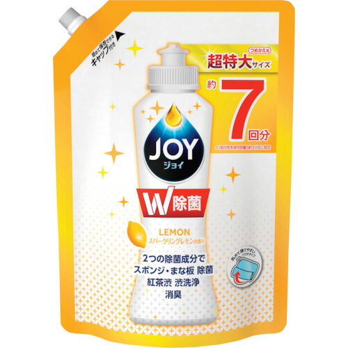 P＆G 除菌ジョイ コンパクト 食器用洗剤 スパークリングレモンの香り 詰め替え 超特大 960mL 1本