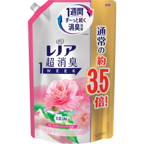 P＆G レノア 超消臭1WEEK 柔軟剤 フローラルフルーティーソープ 詰め替え 超特大 1390mL 1本