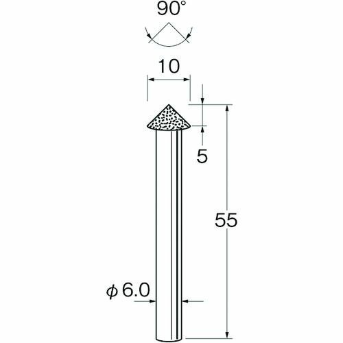 リューター　機械研削用軸付電着ダ