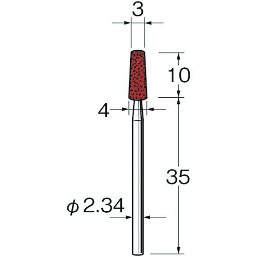 リューター 精密加工用軸付砥石G1025 1袋