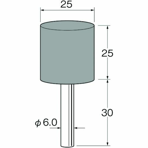 【期間限定!対象商品P2〜20倍】 リューター　軸付弾性砥石（PVA砥石）外径（mm）：25粒度（＃）：220　1袋 (R7633)