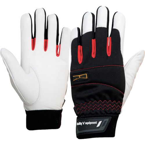 おたふく　超重作業用　牛革手袋　ホワイト　3L　1双 (K92WH3L)