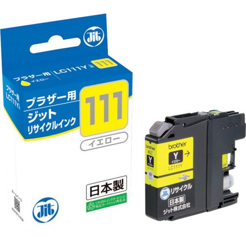 Refill Ink - 【期間限定!対象商品P2〜20倍】 jit　ブラザー　LC111Y対応　ジットリサイクルインク　JIT−B111Y　イエロー　1本 (JITB111Y)