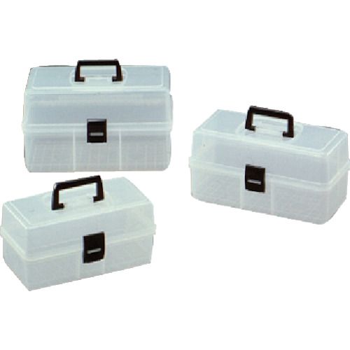 特長:●本体が透明なので、中身が見えて使いやすくなっています。●十分な内部スペースで収納力は抜群です。 用途:●工具などの収納に。 仕様:●色：クリア●外形寸法(mm)間口：270●外形寸法(mm)奥行：160●外形寸法(mm)高さ：150●有効内寸(mm)間口：240●有効内寸(mm)奥行：115●有効内寸(mm)高さ：125●南京錠(別売)：取付不可 仕様2:●全体耐荷重：10kg 材質／仕上:●ポリプロピレン特長:●本体が透明なので、中身が見えて使いやすくなっています。●十分な内部スペースで収納力は抜群です。 用途:●工具などの収納に。 仕様:●色：クリア●外形寸法(mm)間口：270●外形寸法(mm)奥行：160●外形寸法(mm)高さ：150●有効内寸(mm)間口：240●有効内寸(mm)奥行：115●有効内寸(mm)高さ：125●南京錠(別売)：取付不可 仕様2:●全体耐荷重：10kg 材質／仕上:●ポリプロピレン