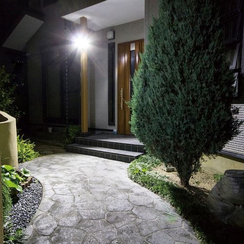 【全商品 ポイント10倍中】 RITEX　5W3灯　フリーアーム式　LED乾電池センサーライ...