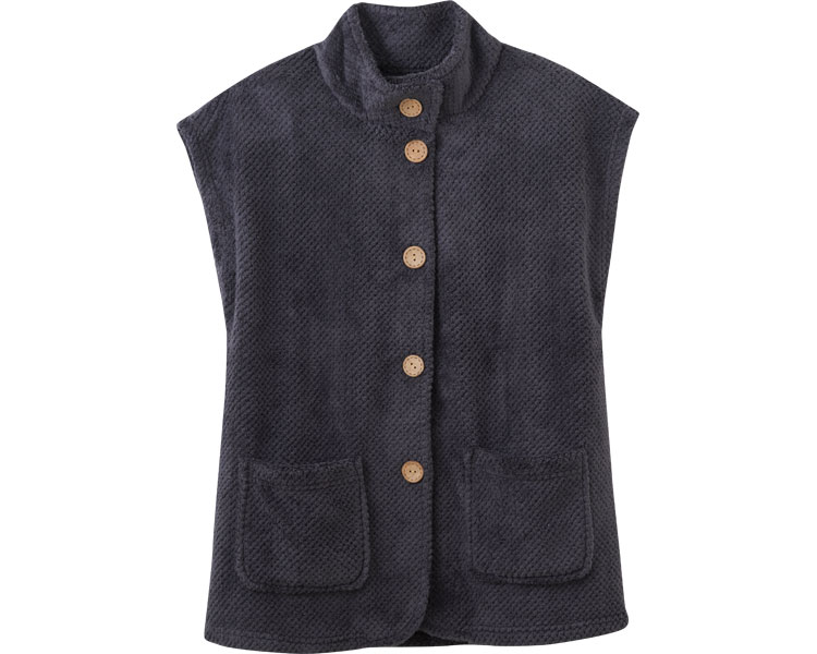 肩まで暖かチュニック丈ホームベスト / 036312602 M～L チャコールグレー 1枚