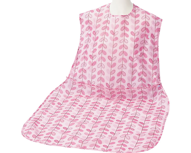 ウィズエール 食事用エプロン ポケットタイプ / 039-120110-00 リーフピンク 1枚