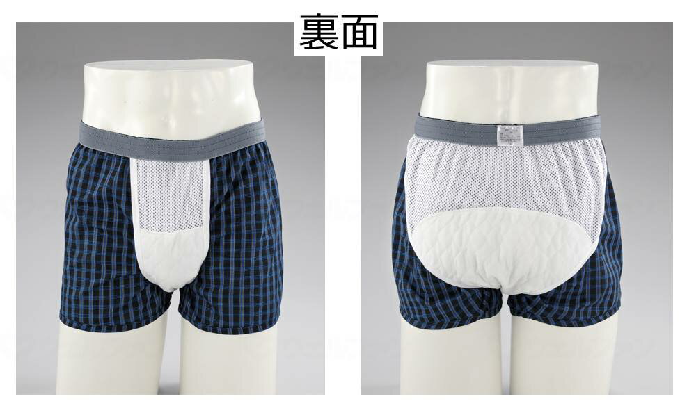 【期間限定!対象商品P2〜20倍】 ミルクヴェッチ紳士おしりまで安心失禁トランクス3枚組 L 2