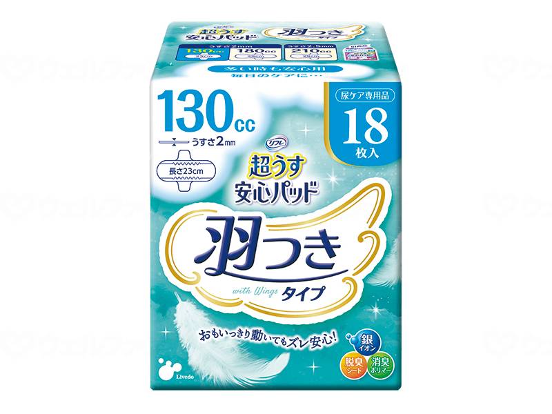 サイズ・重量 重量- コメント 素肌と同じ「弱酸性」の表面シート採用 材質・原材料 - 規格詳細 ○サイズ：幅9.5×長さ23cm ○吸収量：120cc18枚/24袋/ケースサイズ・重量 重量- コメント 素肌と同じ「弱酸性」の表面シート採用 材質・原材料 - 規格詳細 ○サイズ：幅9.5×長さ23cm ○吸収量：120cc18枚/24袋/ケース