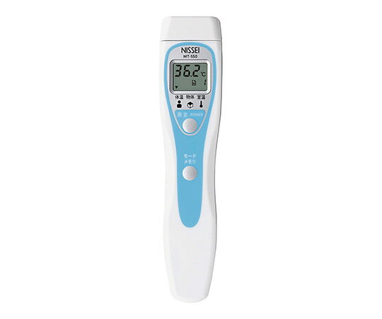 額との距離を検知し、最短1秒で測定可能です。 額の表面温度で腋窩温度を表示します。 物体温度・室温も測定可能です。 測定終了はバイブレーションでお知らせします。BluetoothR搭載機能：なし サイズ（mm）：39.2×176.4×26.1 入数：1個 体温測定部位：額部 測定範囲 ：体温／32.0〜43.0℃、物体温度／0〜100.0℃、室温／＋10.0〜＋40.0℃ 測定精度：体温／±0.3℃以内（39.1〜43.0℃）・±0.2℃以内（36.0〜39.0℃）・±0.3℃以内（34.0〜35.9℃）・±0.4℃以内（32.0〜33.9℃）、物体温度／±2.0℃以内（＋10.0〜＋40.0℃）・±2.0℃以内または±4％のどちらか大きい値（その他）、室温／±2.0℃（＋10.0〜＋40.0℃） 重量：約74.3g 電源：単4形アルカリ乾電池×1本（テスト用付属） ※測定精度の体温は標準室温23℃で、黒体炉を実測測定した場合です。 医療機器番号：302AFBZX00106000額との距離を検知し、最短1秒で測定可能です。 額の表面温度で腋窩温度を表示します。 物体温度・室温も測定可能です。 測定終了はバイブレーションでお知らせします。BluetoothR搭載機能：なし サイズ（mm）：39.2×176.4×26.1 入数：1個 体温測定部位：額部 測定範囲 ：体温／32.0〜43.0℃、物体温度／0〜100.0℃、室温／＋10.0〜＋40.0℃ 測定精度：体温／±0.3℃以内（39.1〜43.0℃）・±0.2℃以内（36.0〜39.0℃）・±0.3℃以内（34.0〜35.9℃）・±0.4℃以内（32.0〜33.9℃）、物体温度／±2.0℃以内（＋10.0〜＋40.0℃）・±2.0℃以内または±4％のどちらか大きい値（その他）、室温／±2.0℃（＋10.0〜＋40.0℃） 重量：約74.3g 電源：単4形アルカリ乾電池×1本（テスト用付属） ※測定精度の体温は標準室温23℃で、黒体炉を実測測定した場合です。 医療機器番号：302AFBZX00106000