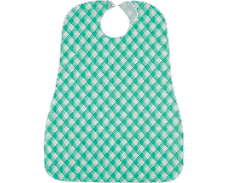 ブルー防水食事用エプロン / SE-70DYG ドットイエローグリーン 1枚