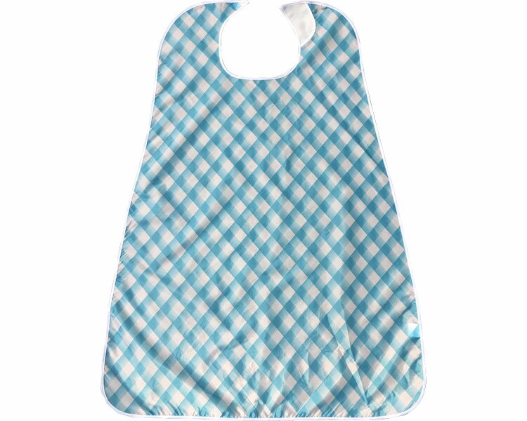 ブルー防水食事用エプロン ロングサイズ / SE-89DP ドットピンク 1枚(4.0)